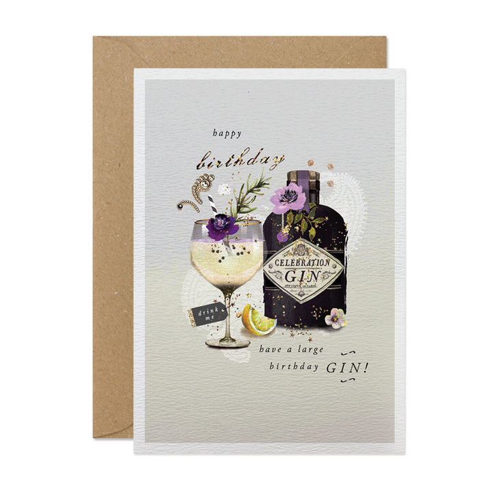 Large Birthday Gin Card