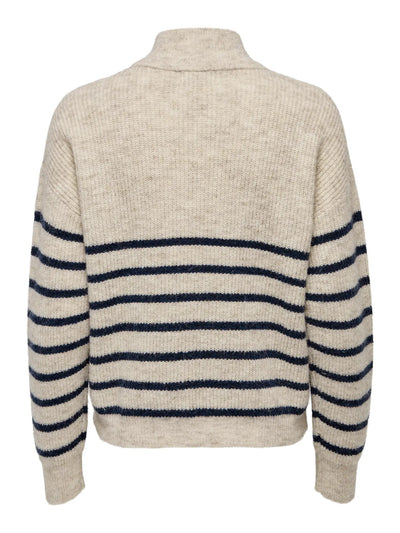 ONLY Stripe Tokyo Zip Pullover