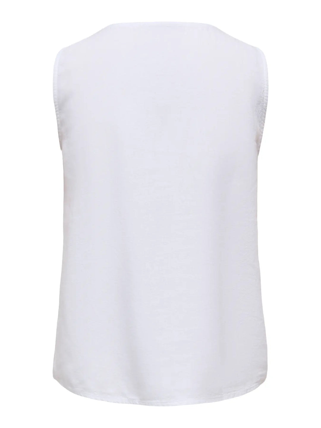 JDY White Linen Blend Sleeveless Top