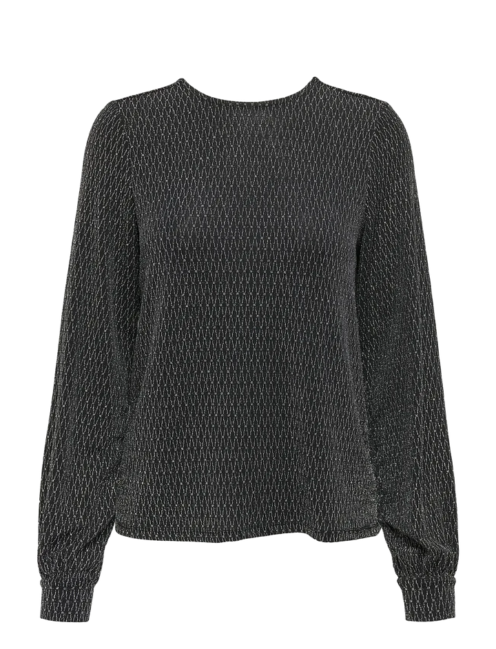 ONLY Silver Harlequin Glitter Bow Top