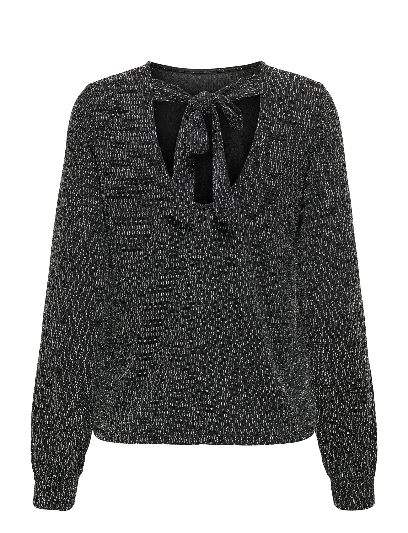 ONLY Silver Harlequin Glitter Bow Top