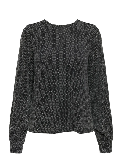 ONLY Silver Harlequin Glitter Bow Top