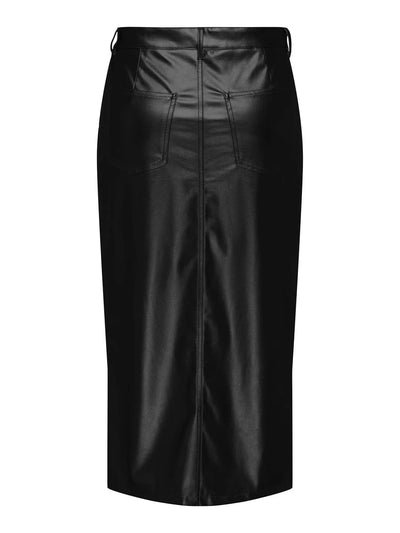 Only Black Faux Leather Skirt