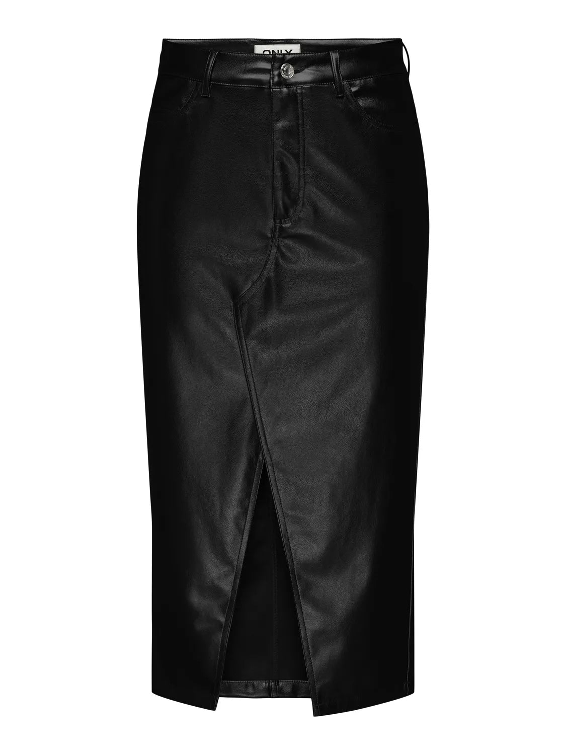 Only Black Faux Leather Skirt