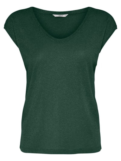 ONLY Green Lurex T Shirt