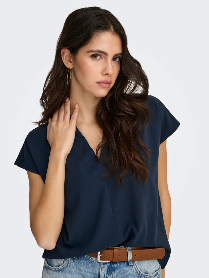 JDY Navy Blue Joy Top