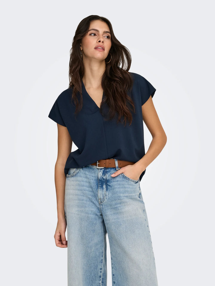 JDY Navy Blue Joy Top