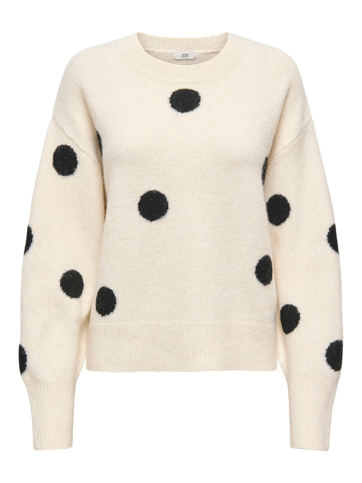 JDY Ecru Spotty Monica Jumper