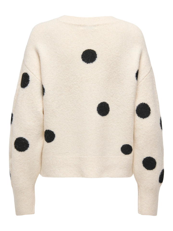JDY Ecru Spotty Monica Jumper