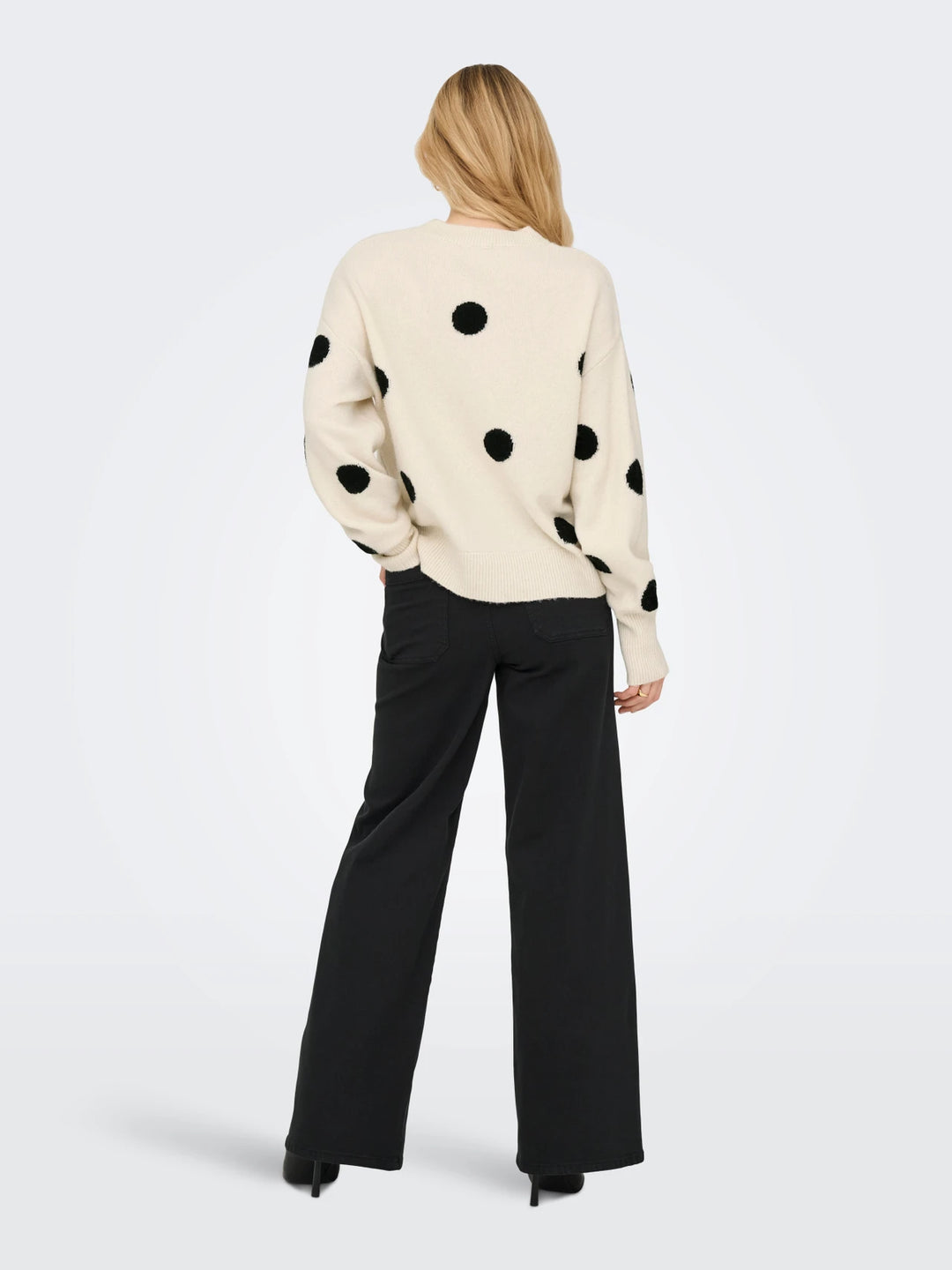 JDY Ecru Spotty Monica Jumper