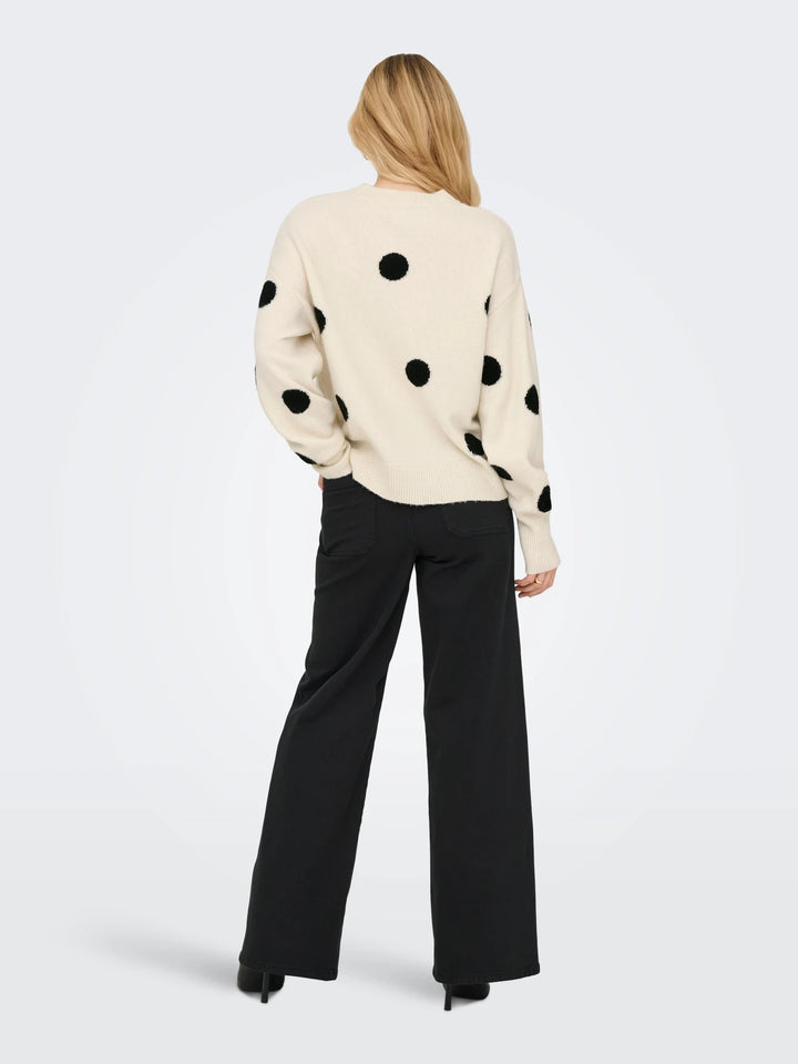 JDY Ecru Spotty Monica Jumper