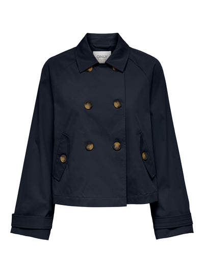 ONLY Navy Short Trench Coat