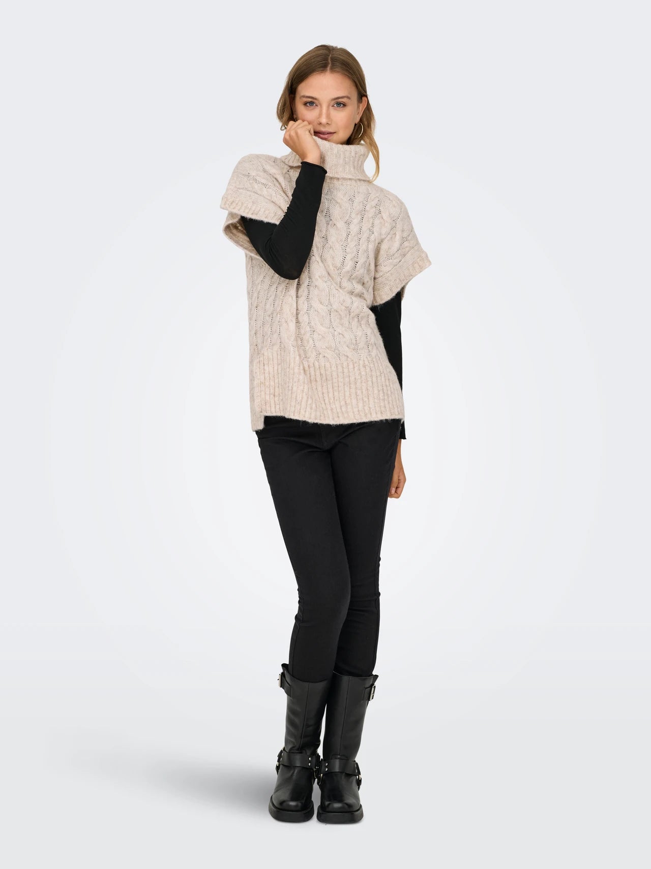 ONLY Oatmeal Knit Ida Vest