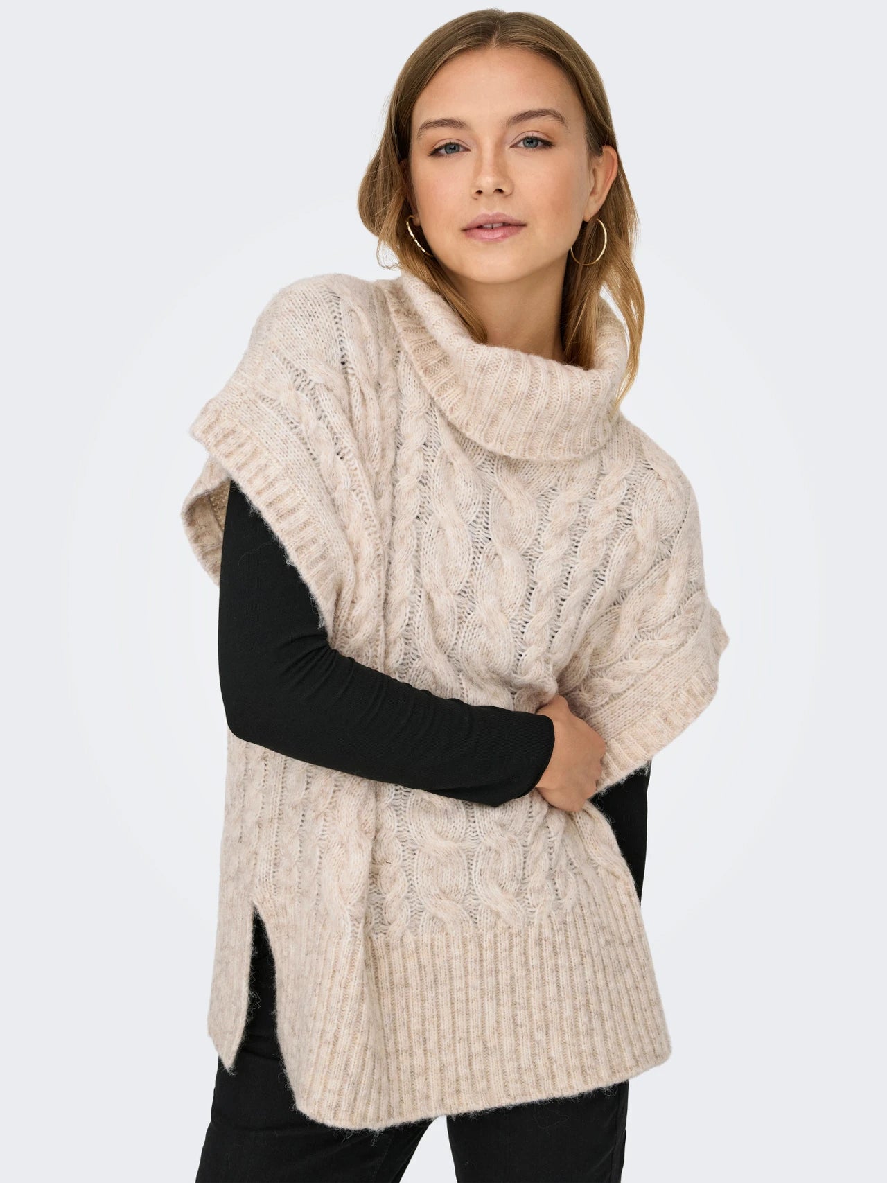 ONLY Oatmeal Knit Ida Vest
