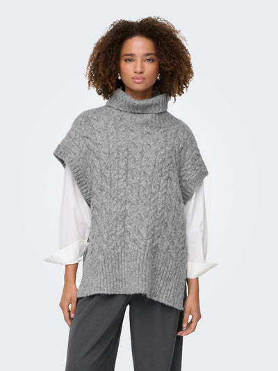 ONLY Grey Knit Ida Vest