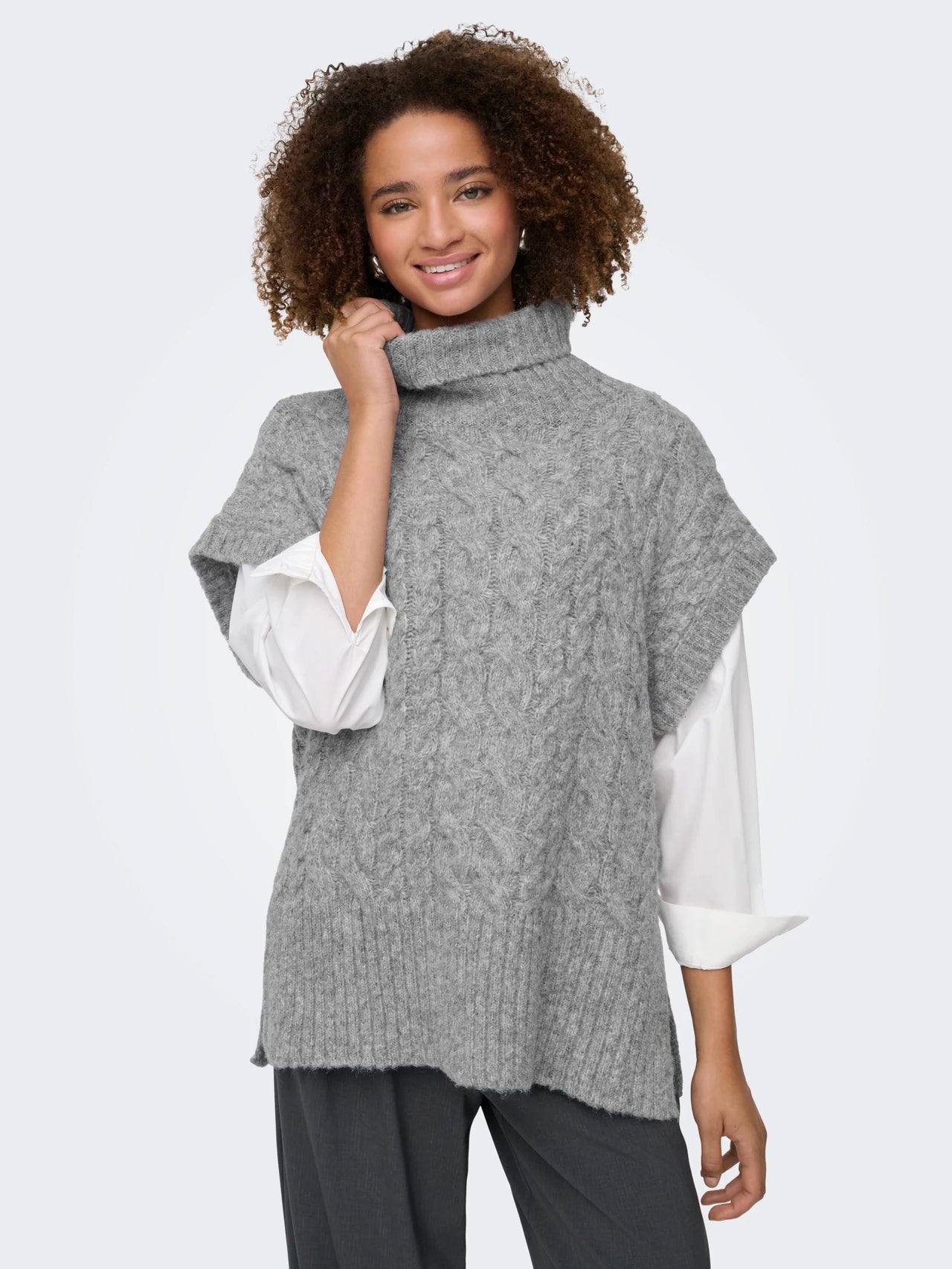 ONLY Grey Knit Ida Vest