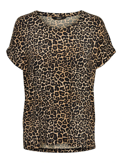 ONLY Tan Leopard T-Shirt