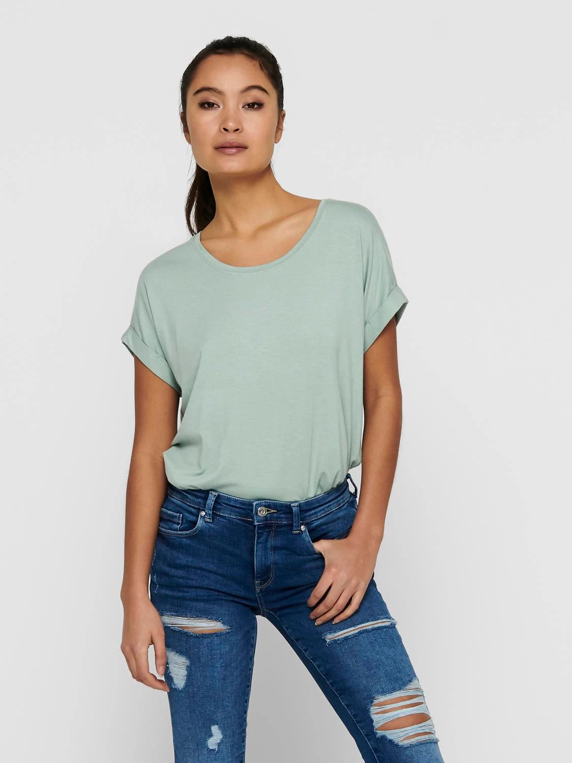 ONLY Pale Khaki Basic T-Shirt