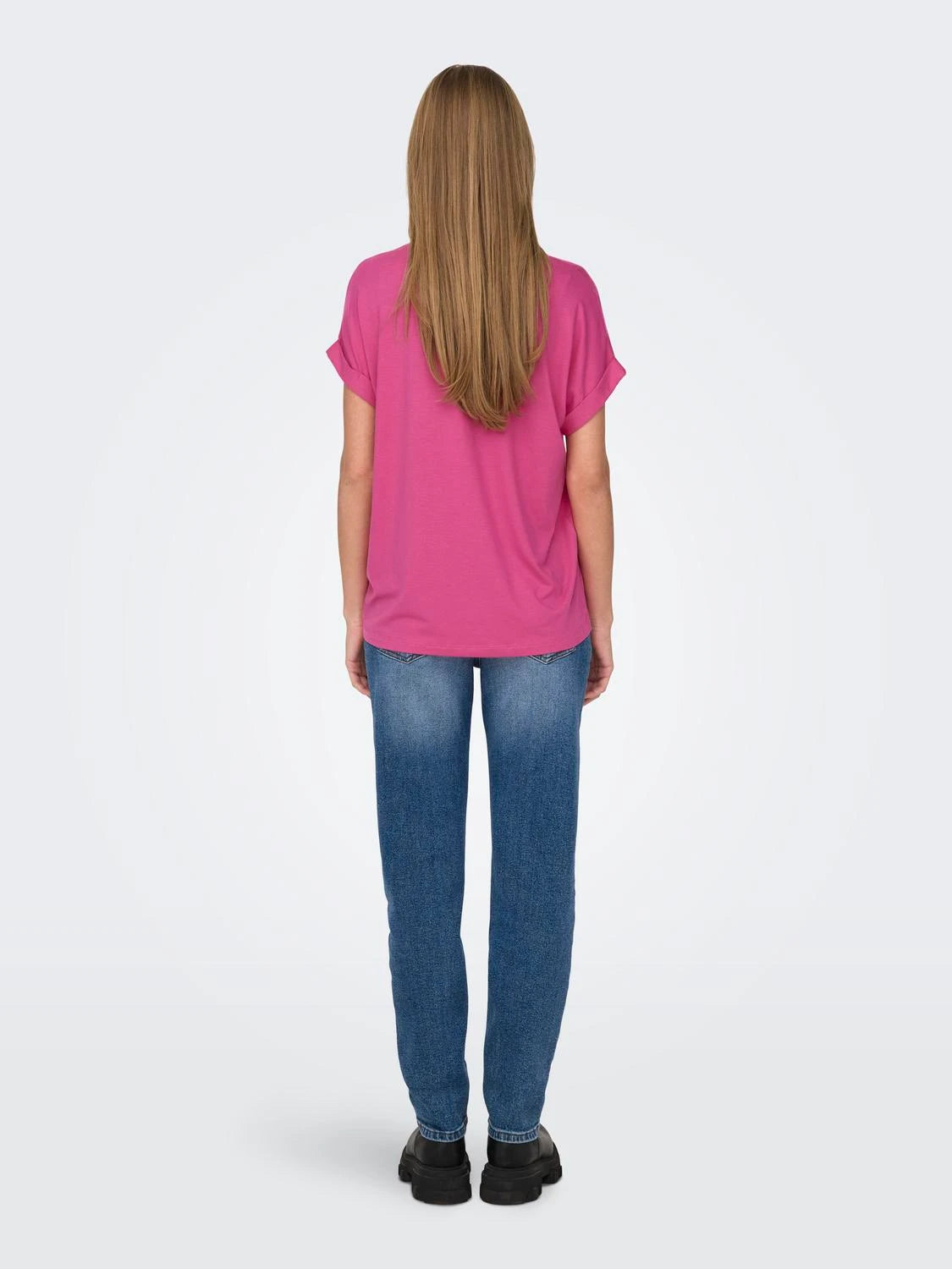 ONLY Fuchsia Pink Basic T-Shirt