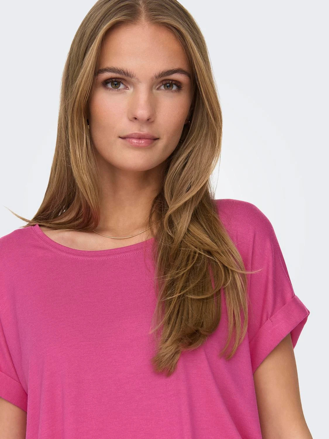 ONLY Fuchsia Pink Basic T-Shirt