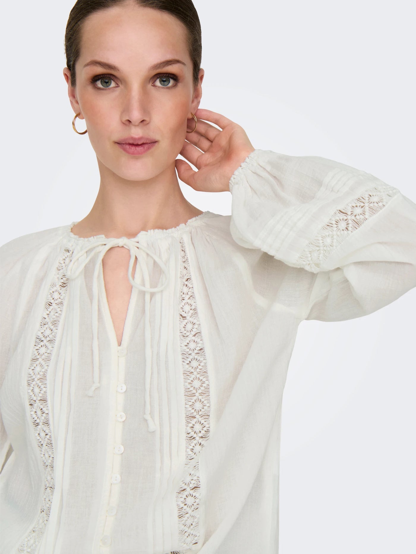 ONLY Off White Povla Blouse
