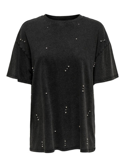 Only Charcoal Rhinestone T-Shirt