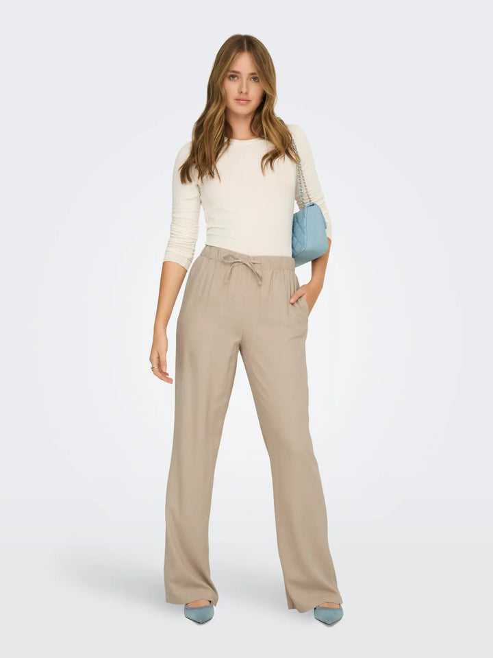 ONLY Sand Goa Linen Trousers