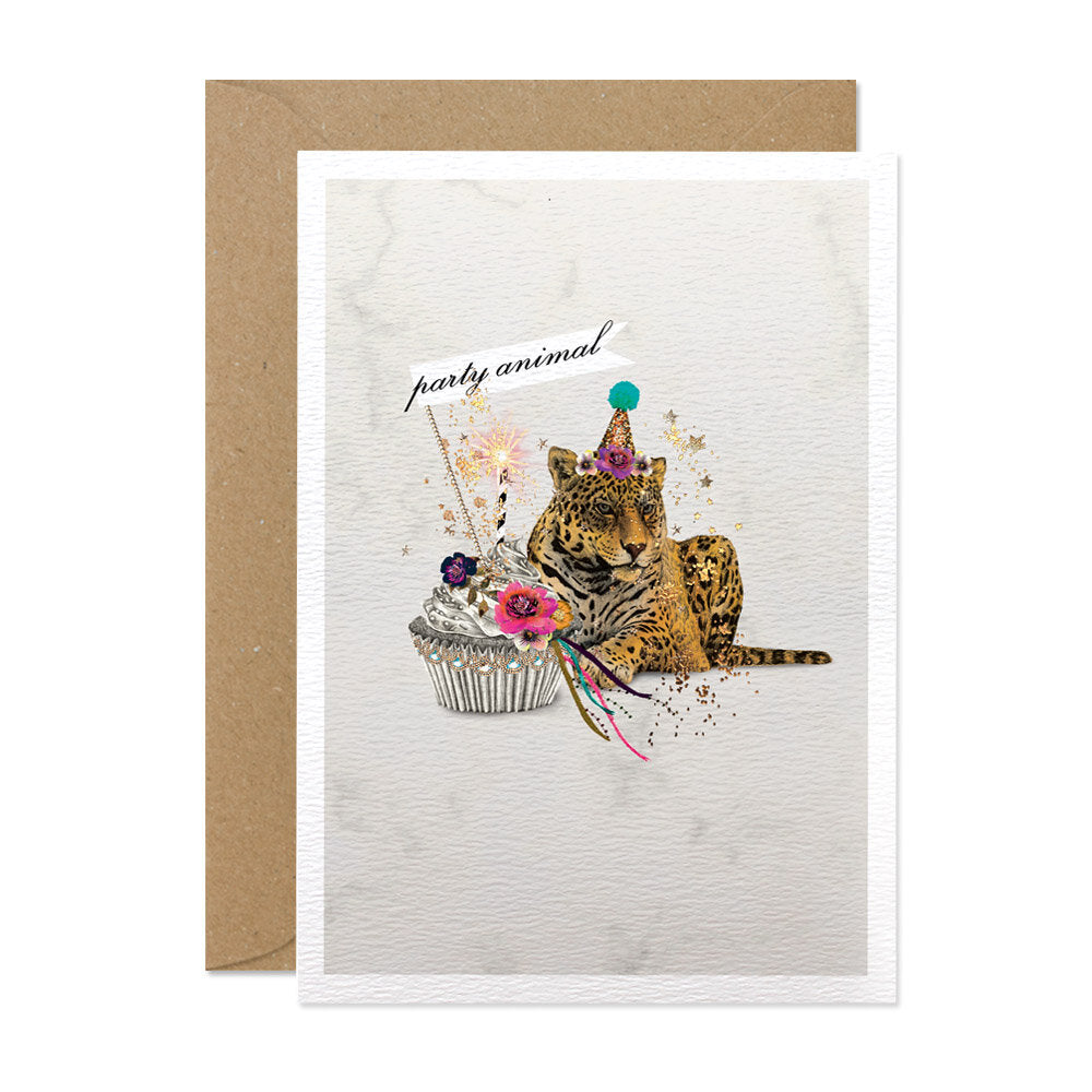 Party Animal Cheetah Card