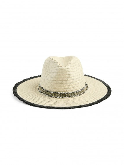 PIECES Black Trim Laila Hat