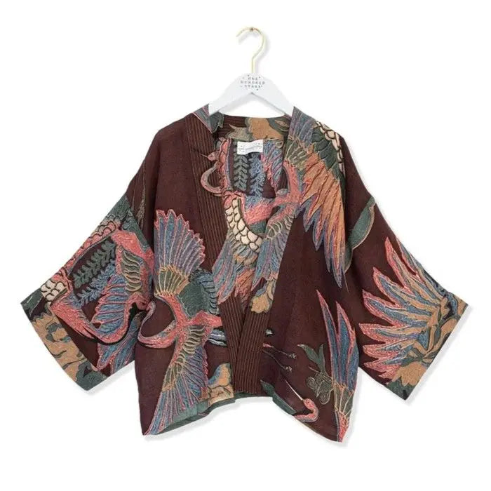 Plum Crane Kimono
