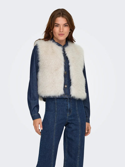 JDY Birch Faux Fur Gilet