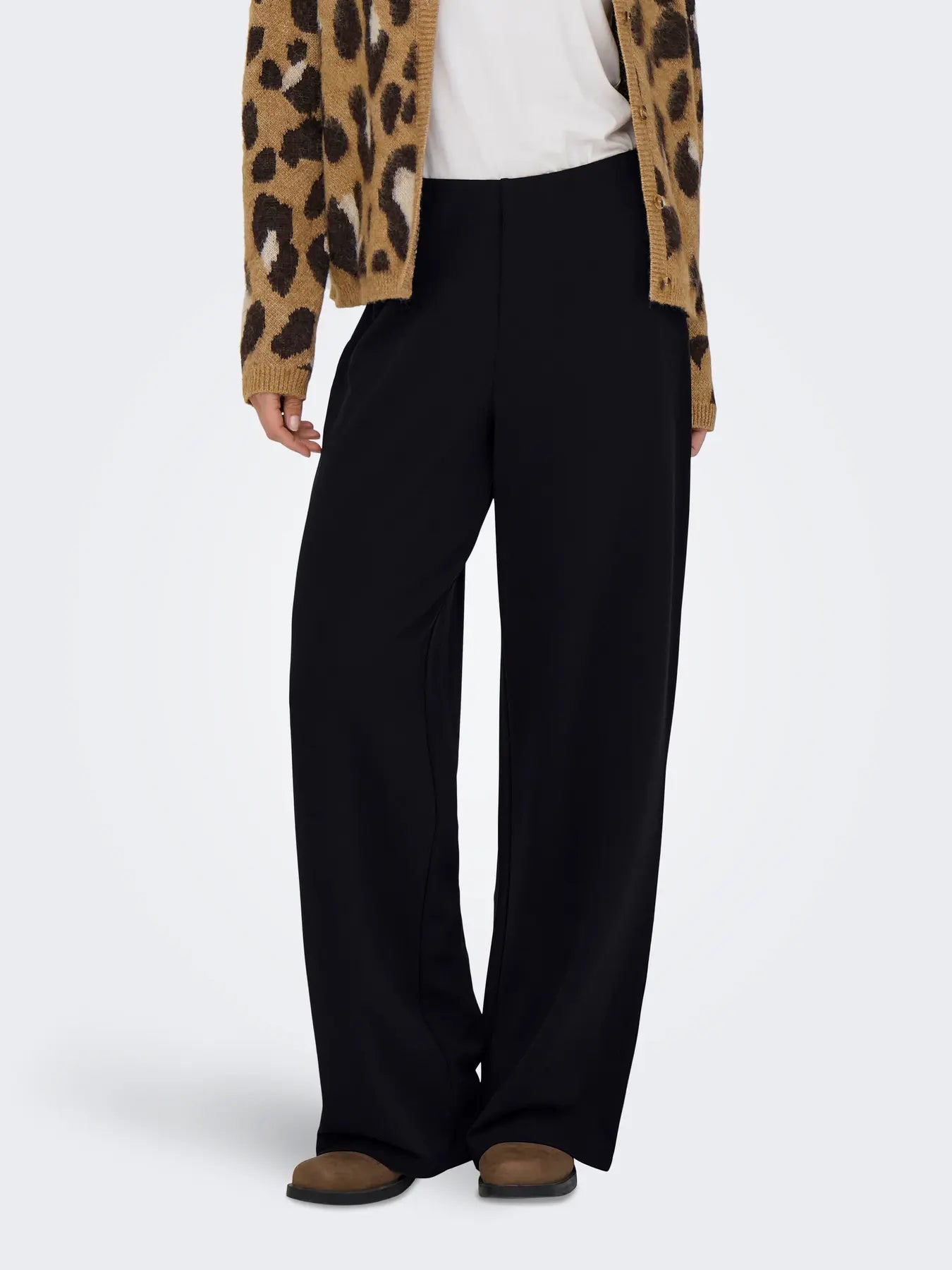 JDY Black Wide Geggo Pants