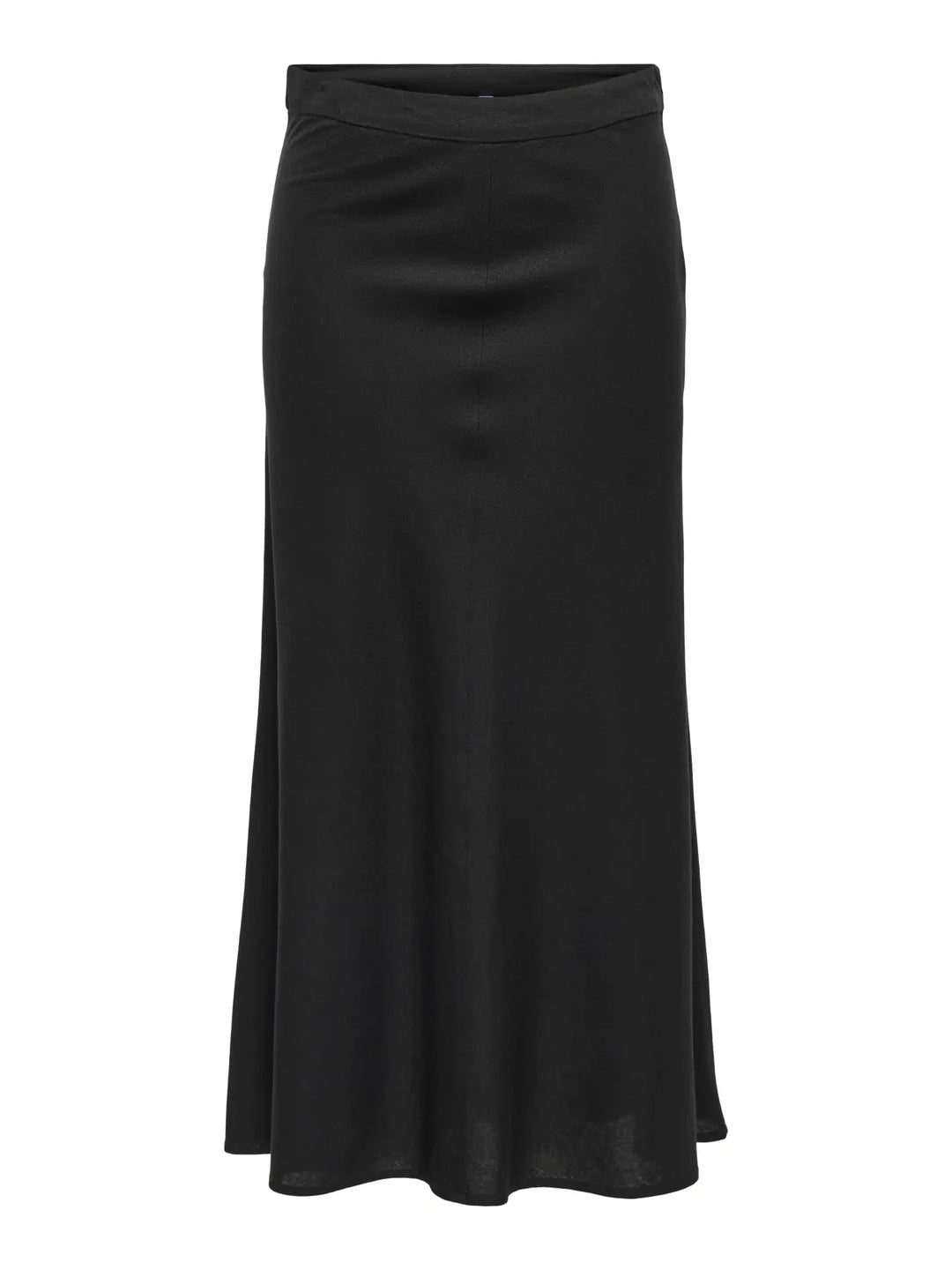 ONLY Black Linen Midi Skirt