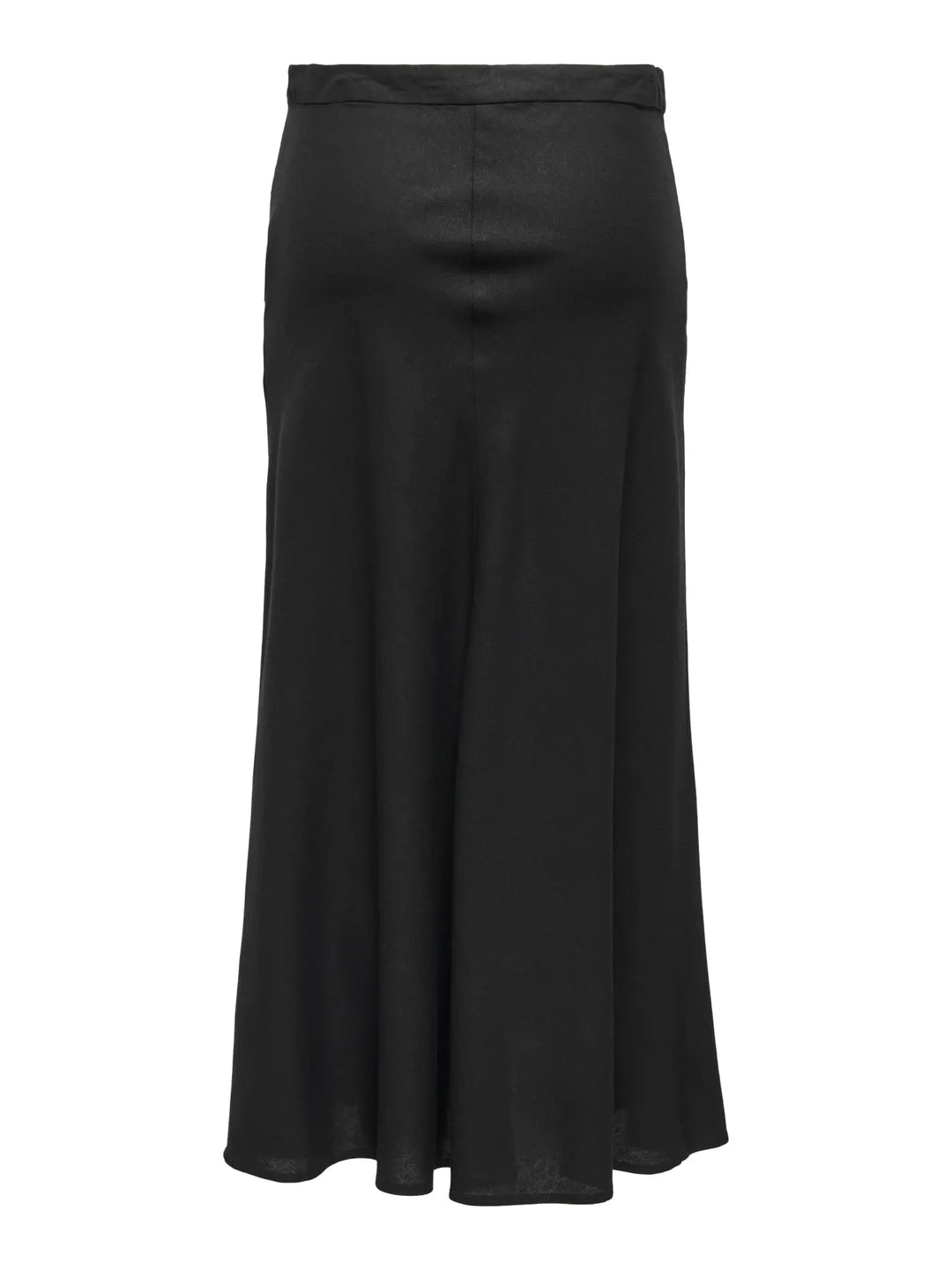 ONLY Black Linen Midi Skirt