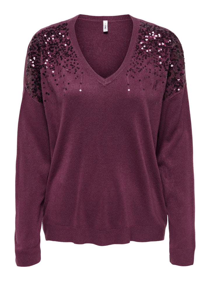 ONLY Port Sequin Shoulder Knit