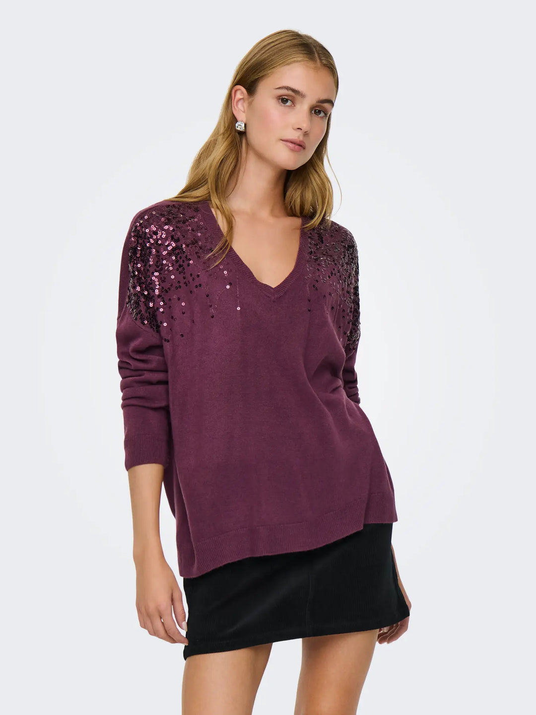 ONLY Port Sequin Shoulder Knit