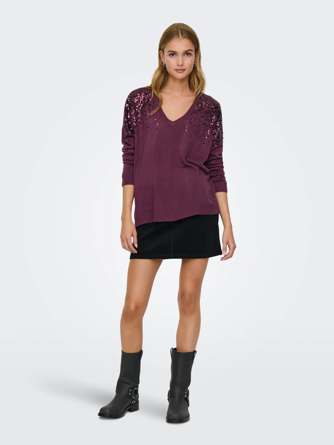 ONLY Port Sequin Shoulder Knit