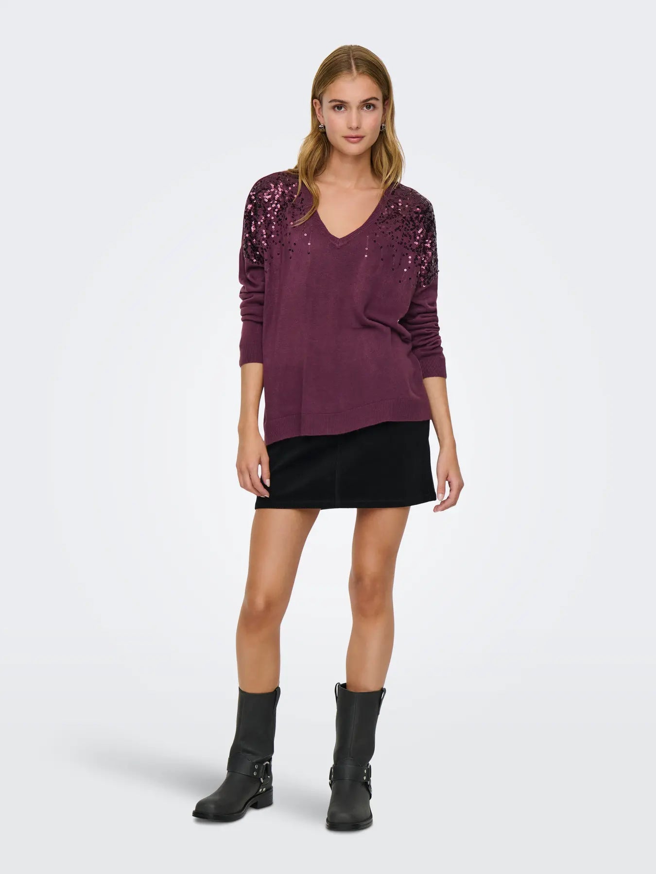 ONLY Port Sequin Shoulder Knit