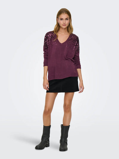 ONLY Port Sequin Shoulder Knit