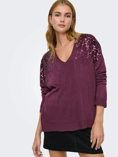 ONLY Port Sequin Shoulder Knit