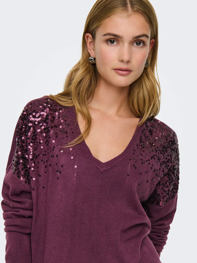 ONLY Port Sequin Shoulder Knit