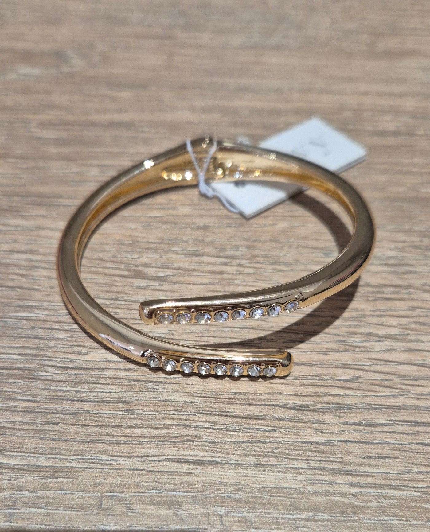 Gold Diamante Wrap Around Bangle