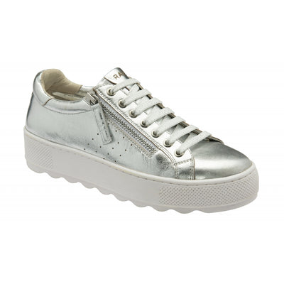 Ravel Silver Leather Calton Trainers