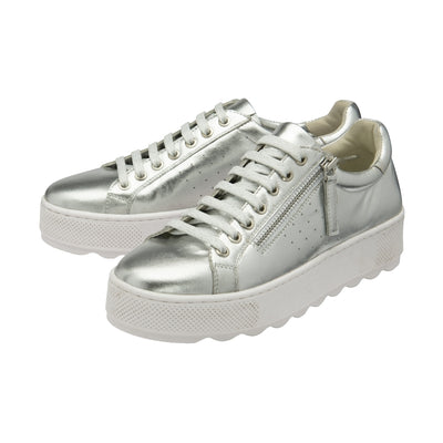 Ravel Silver Leather Calton Trainers