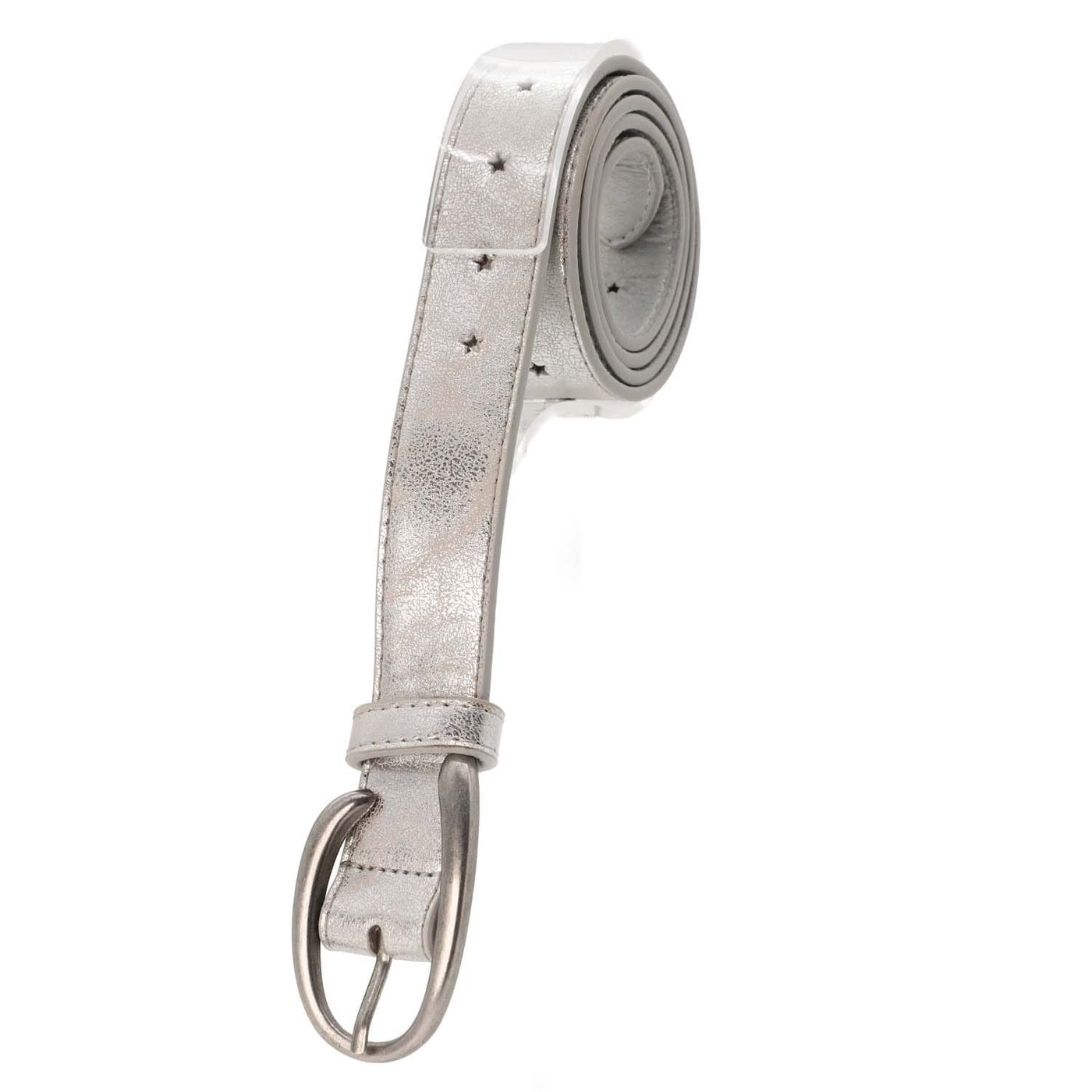 Silver Leather Star Belt