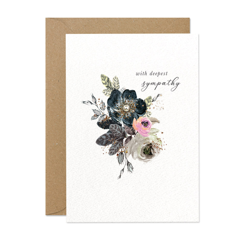 Sympathy Floral Motif Card