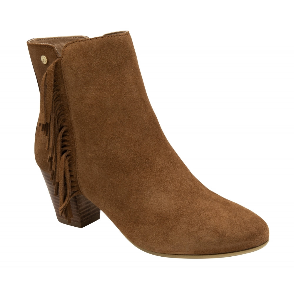 Tan Suede Fringed Laxey Boots