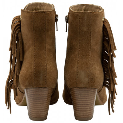 Tan Suede Fringed Laxey Boots