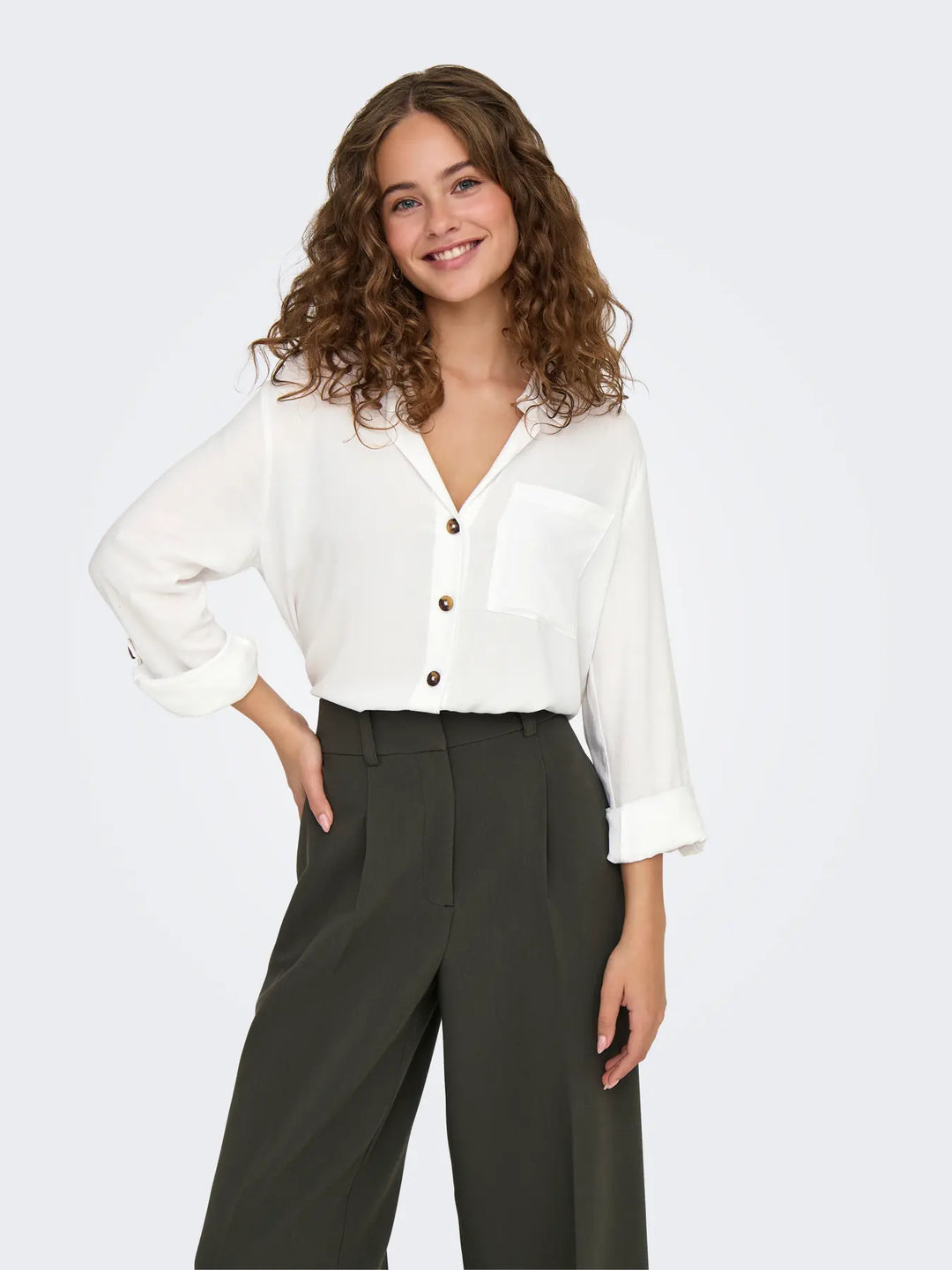 JDY White Laurel Shirt