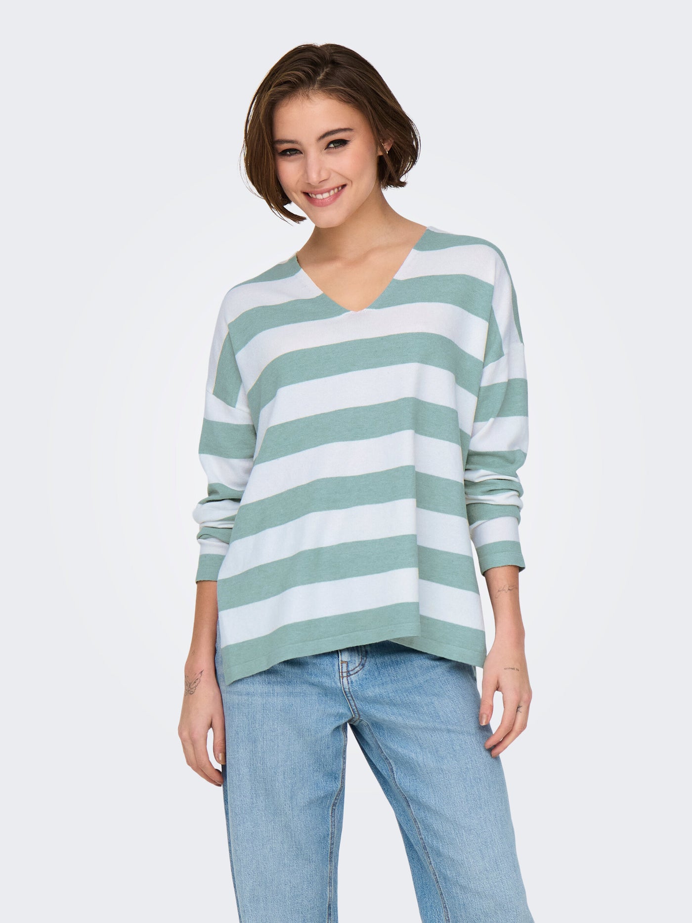 ONLY Sage Stripe Amalio Knit